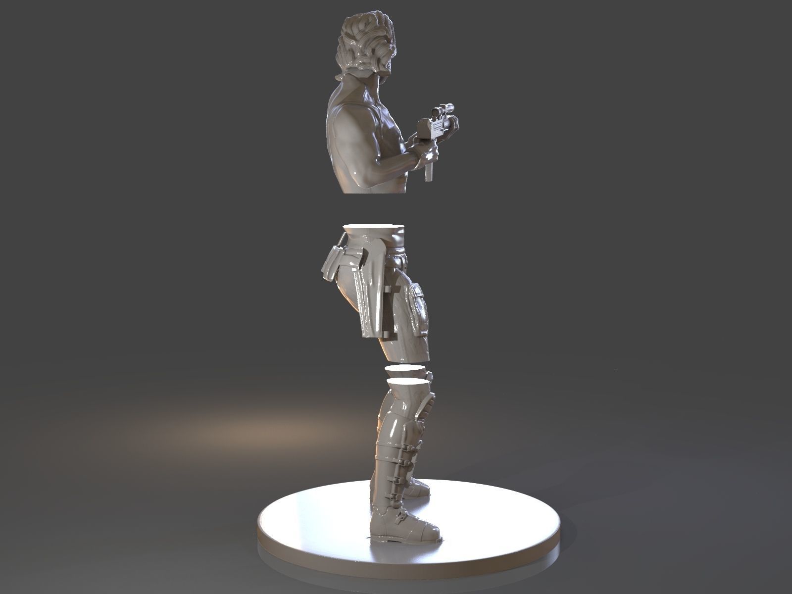 Snake Plissken Sculpture 3D print model_54
