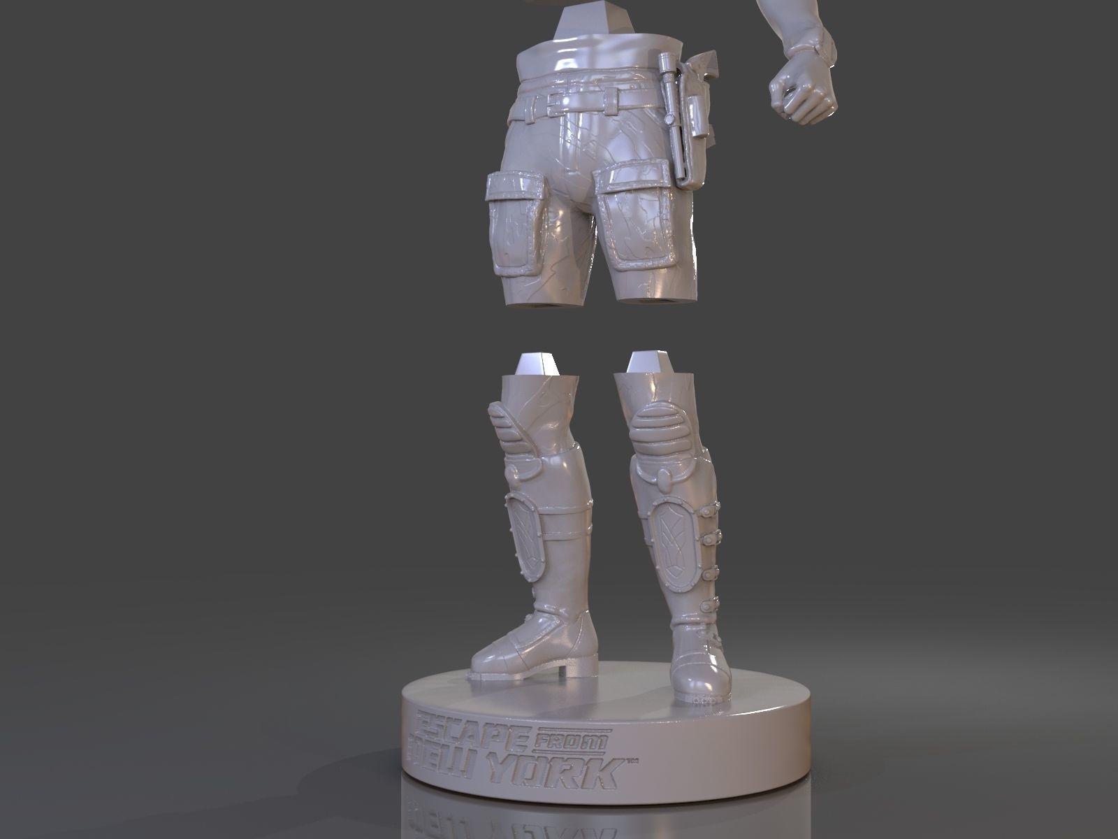 Snake Plissken Sculpture 3D print model_35