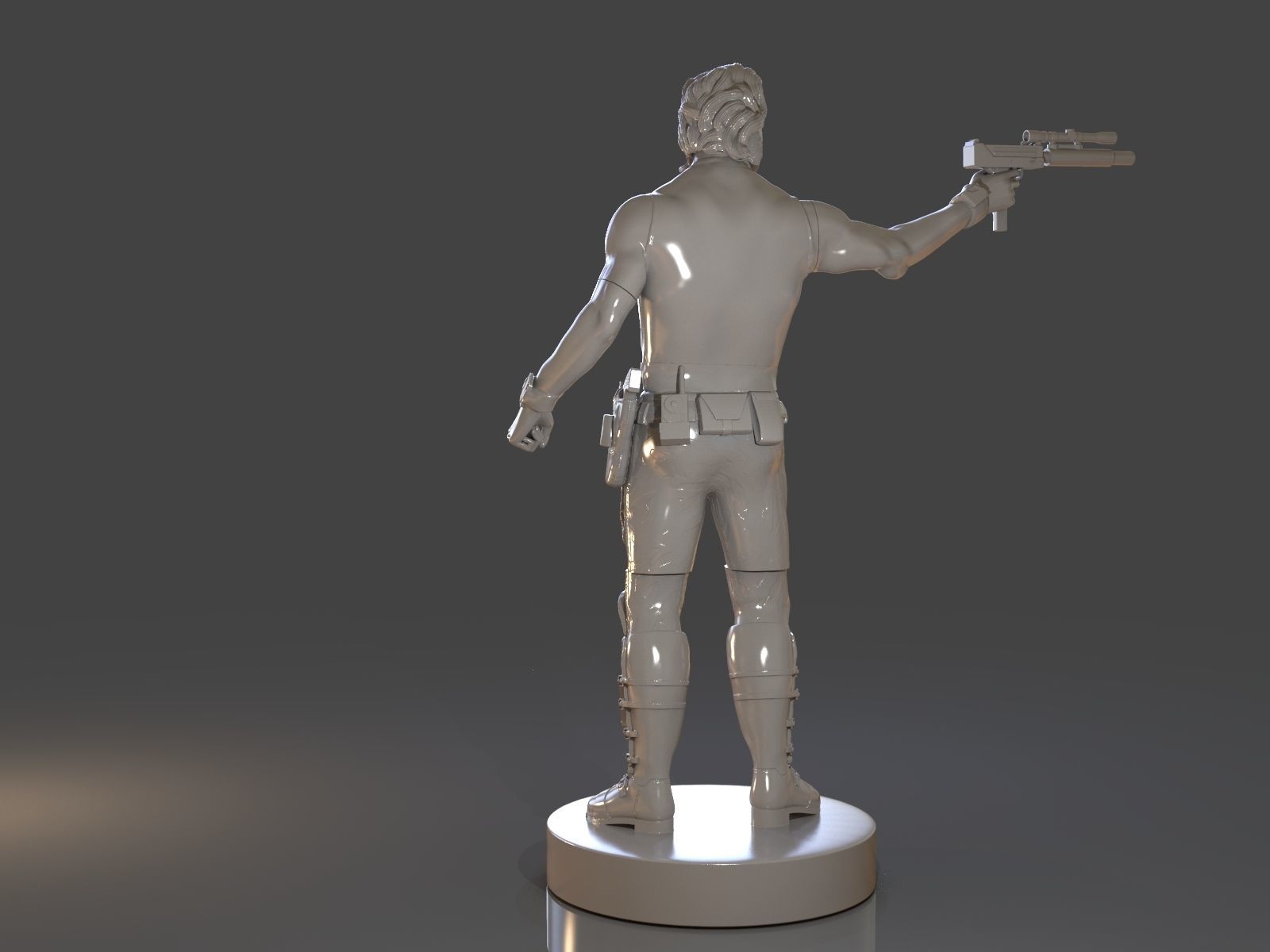 Snake Plissken Sculpture 3D print model_12