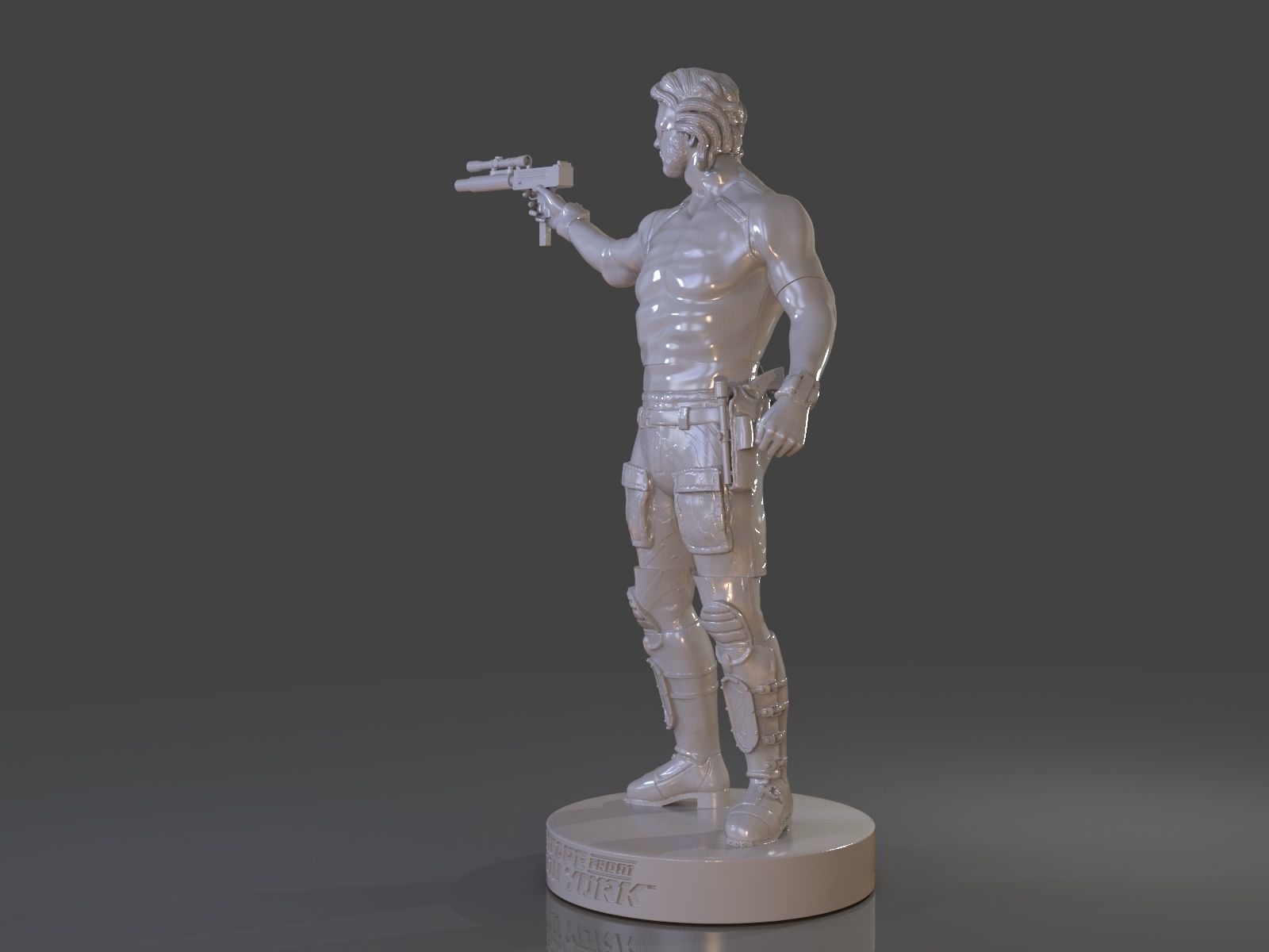 Snake Plissken Sculpture 3D print model_10