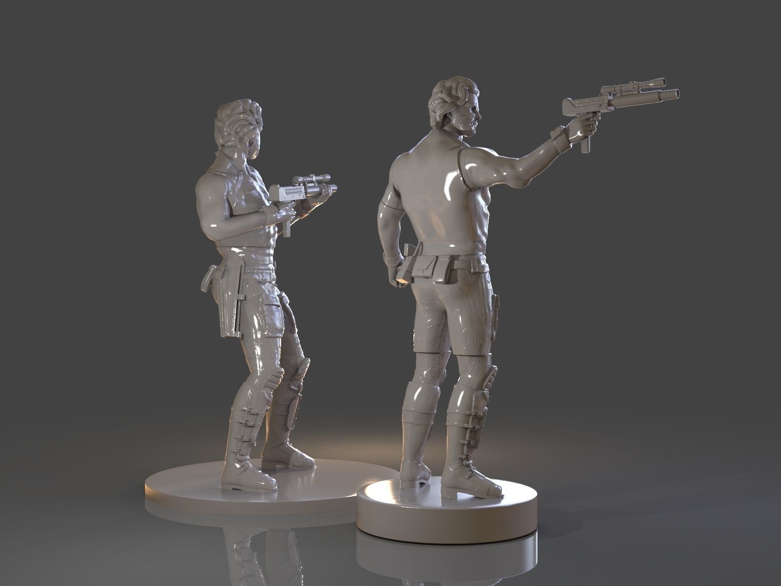 Snake Plissken Sculpture 3D print model_7