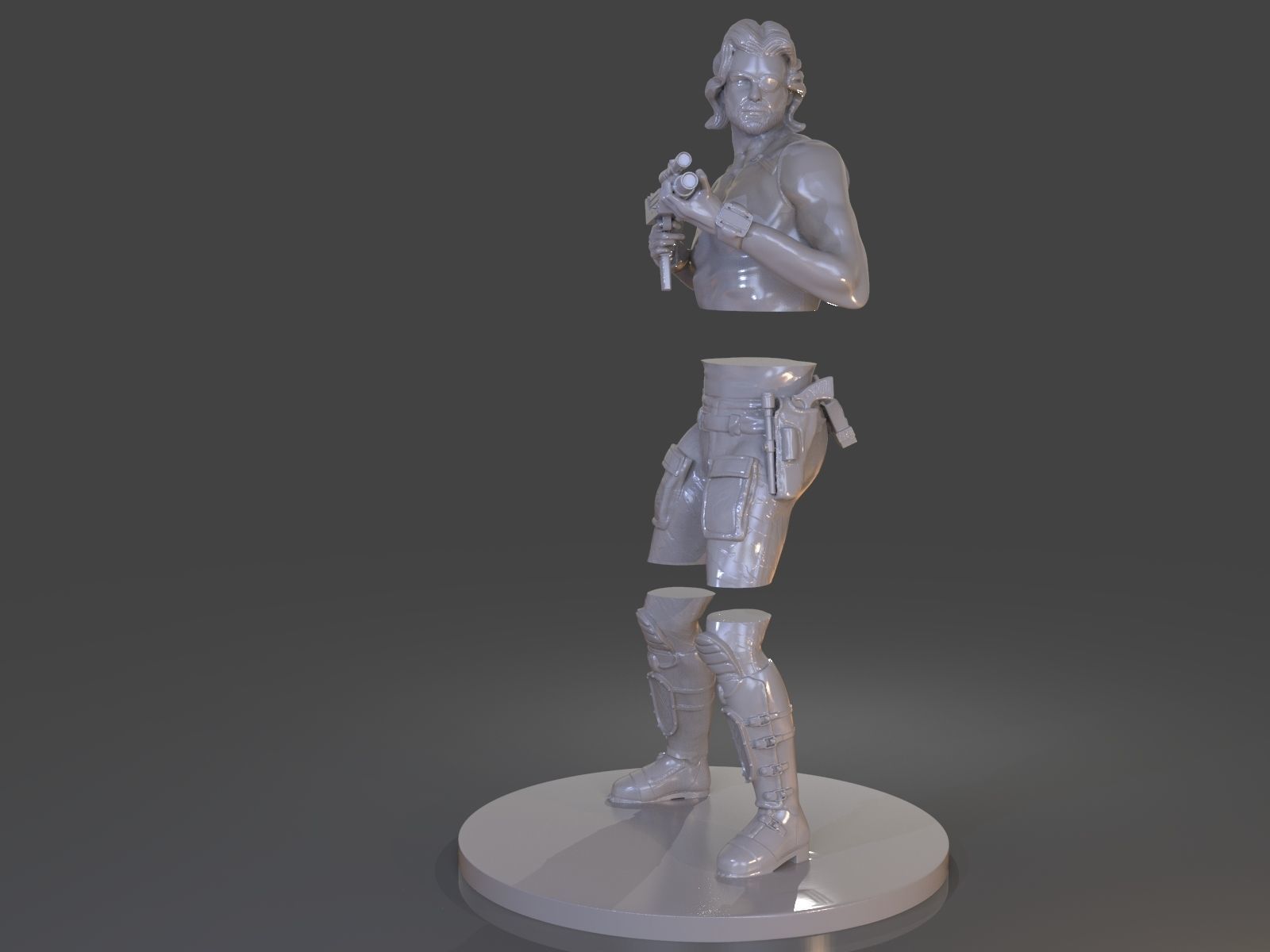 Snake Plissken Sculpture 3D print model_51