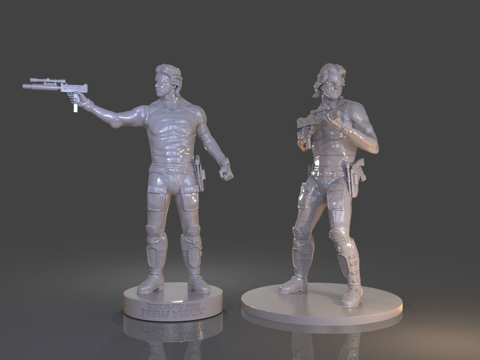 Snake Plissken Sculpture 3D print model_2