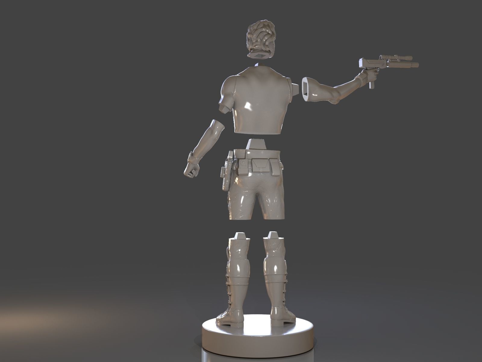 Snake Plissken Sculpture 3D print model_27