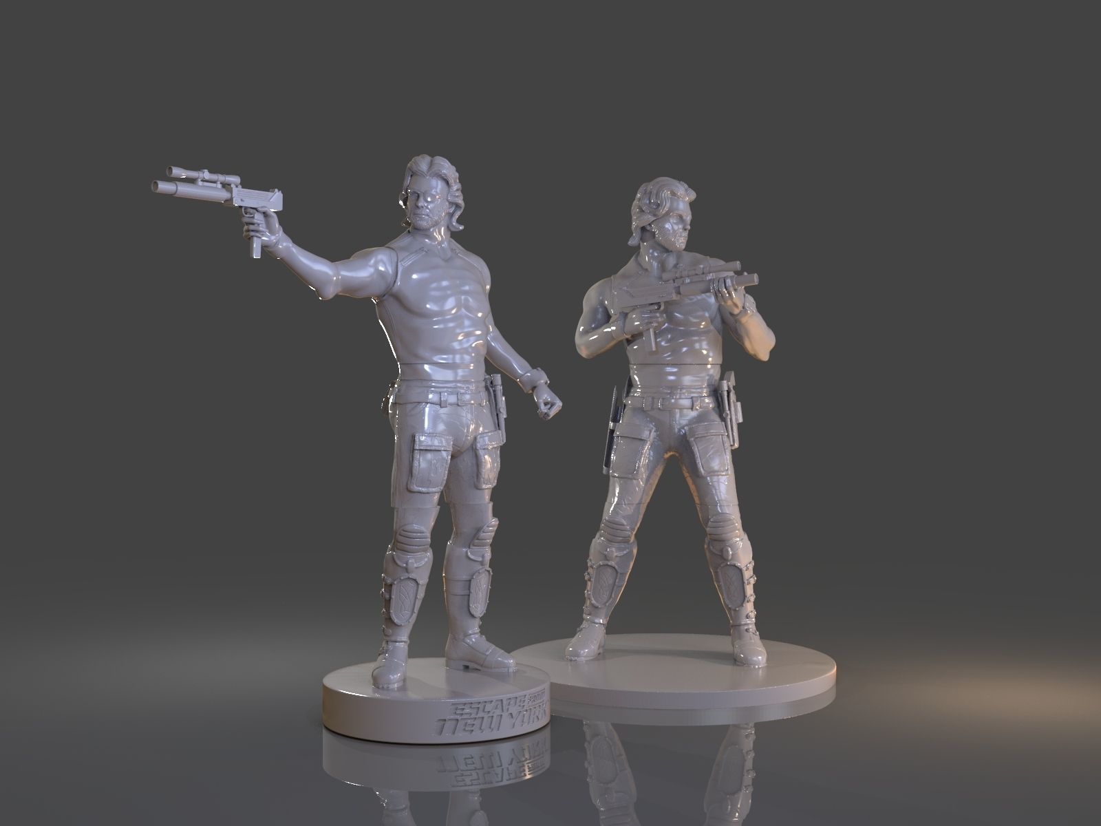 Snake Plissken Sculpture 3D print model_3