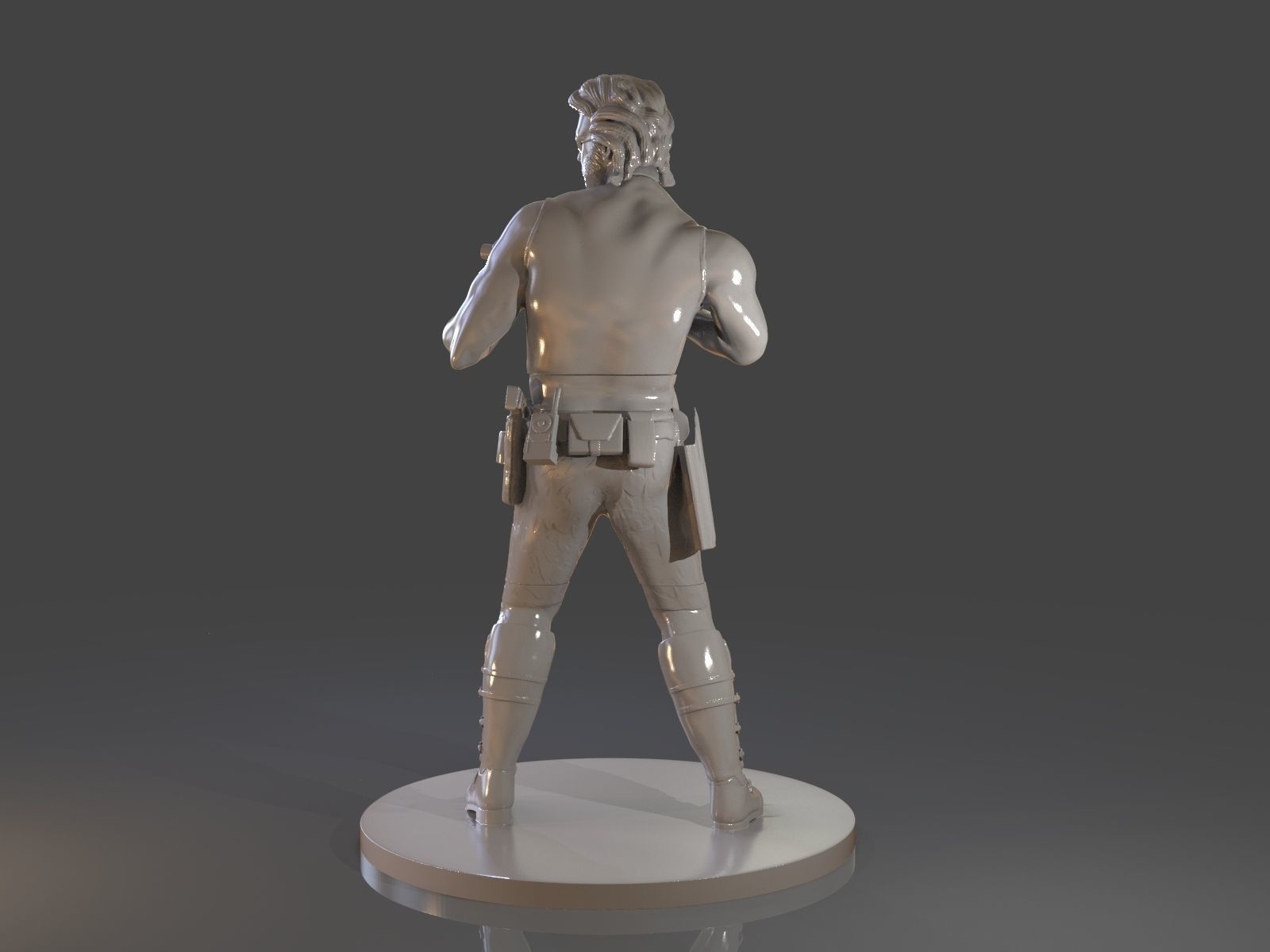 Snake Plissken Sculpture 3D print model_38