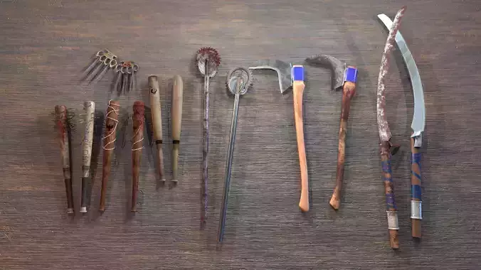 handmade crafted Melee weapons pack 