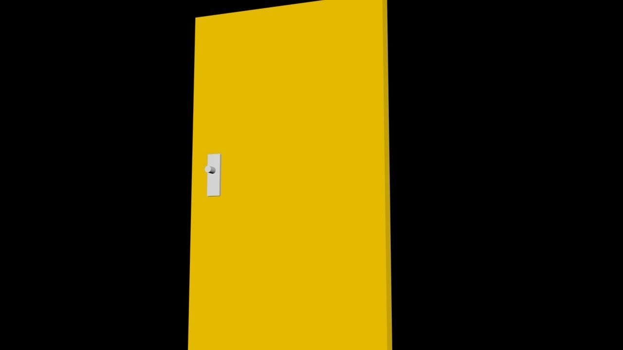 a door Free 3D model_1