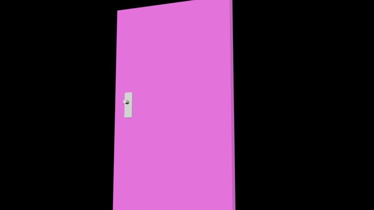 a door Free 3D model_1