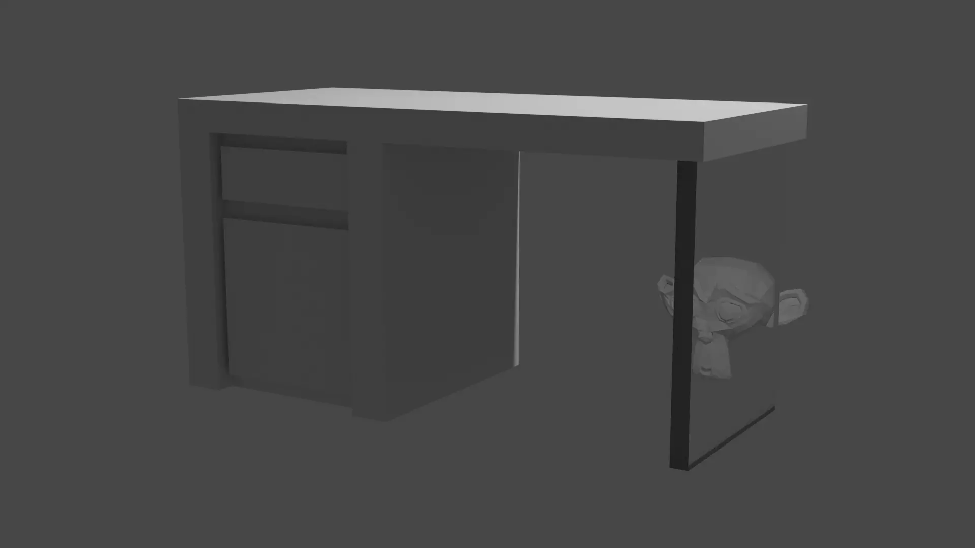 Minimalistic Desk 3D model_0
