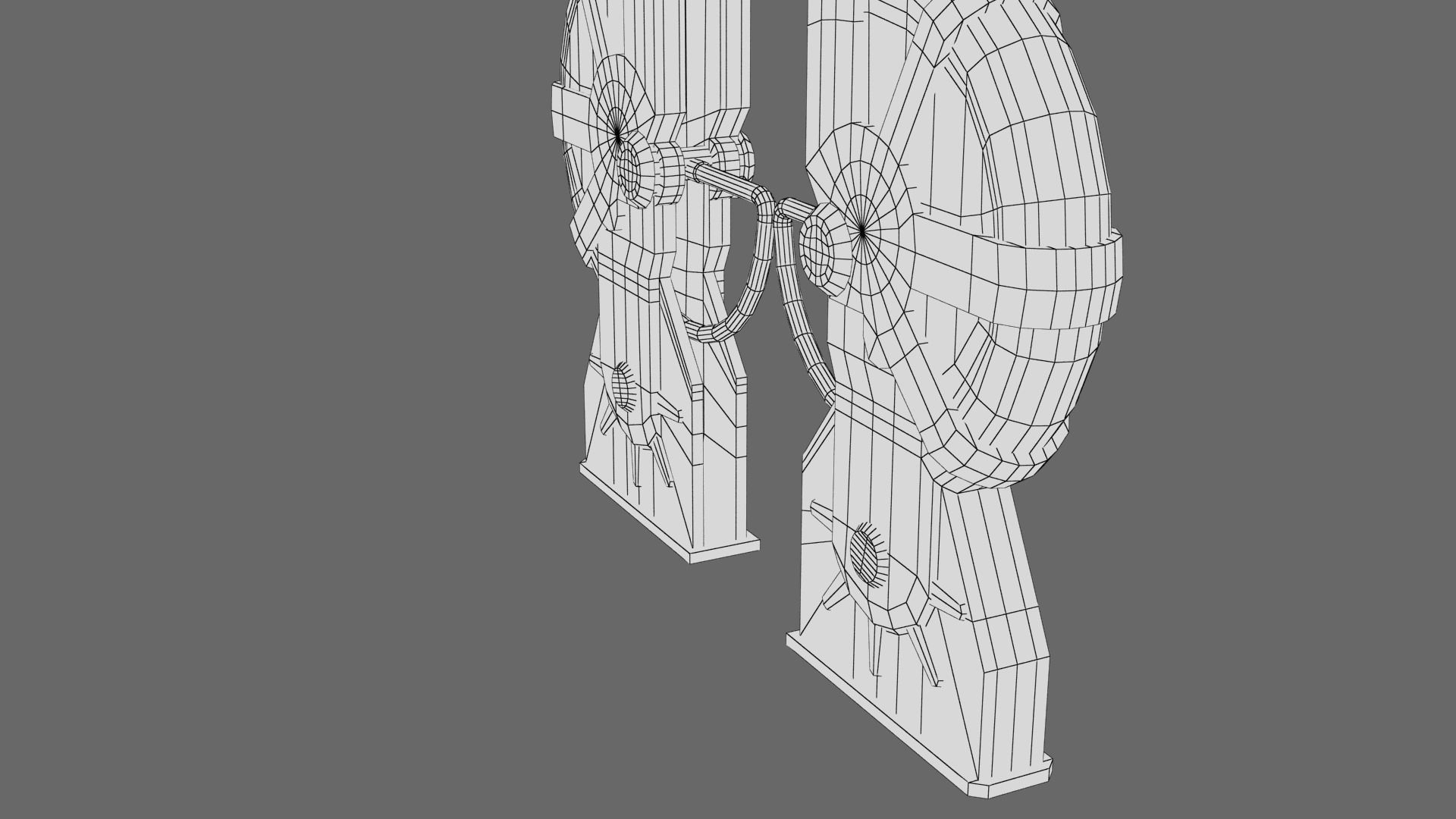 Turnstile 3 orange and star wars helmet Low-poly 3D model_25