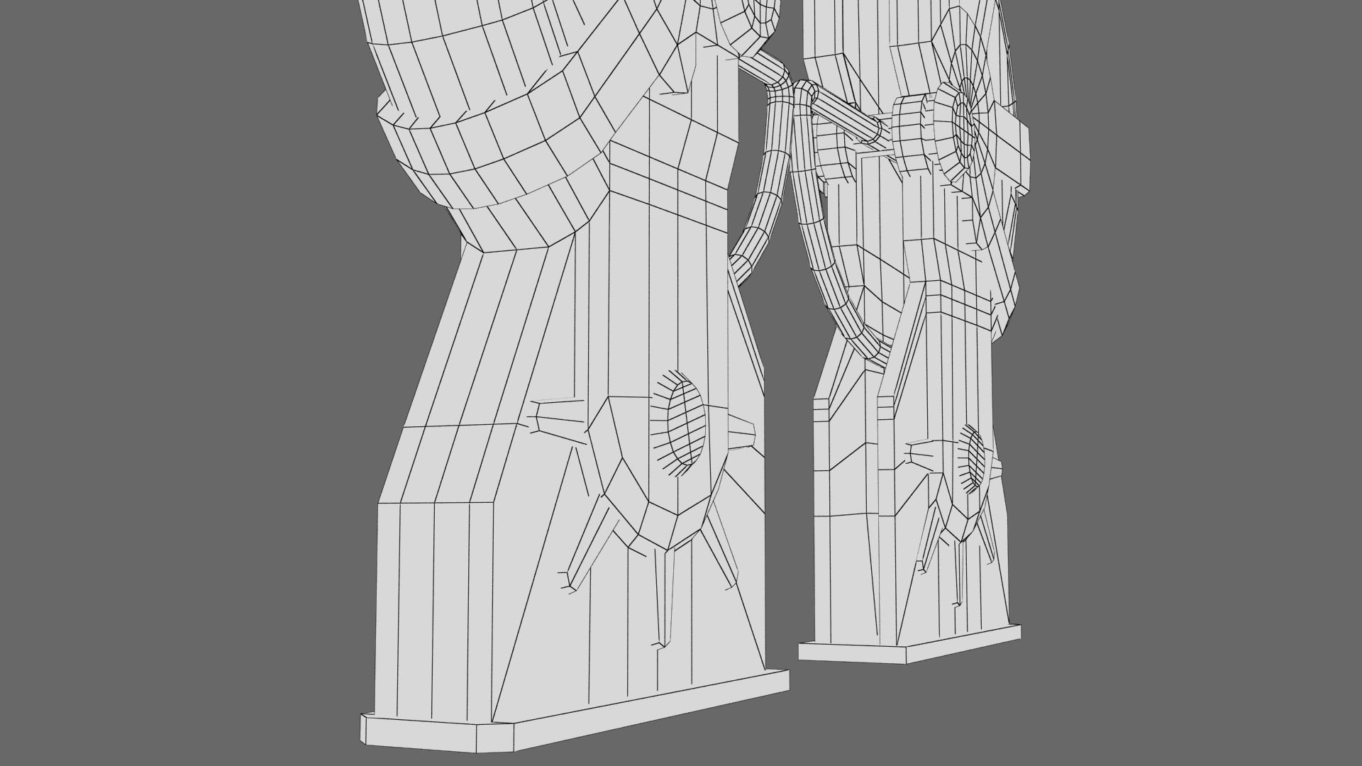 Turnstile 3 orange and star wars helmet Low-poly 3D model_26