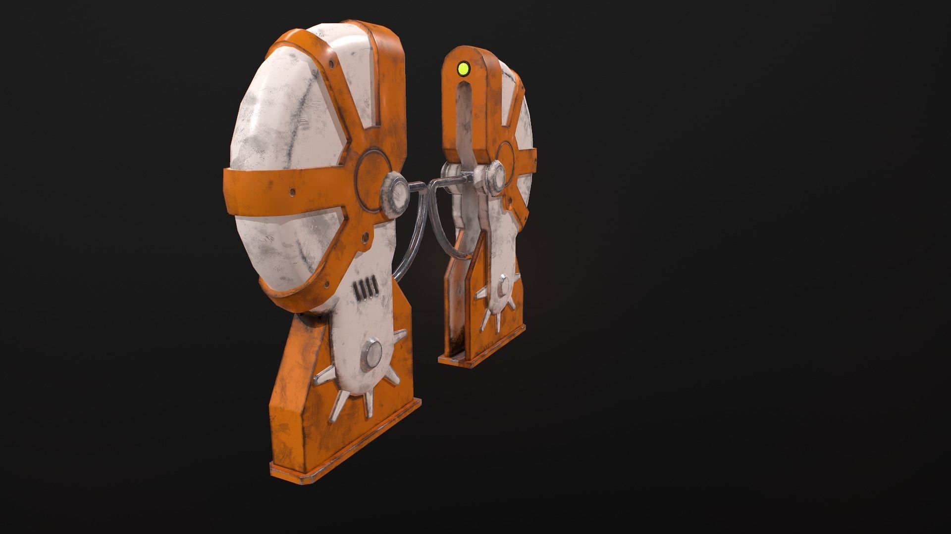 Turnstile 3 orange and star wars helmet Low-poly 3D model_6