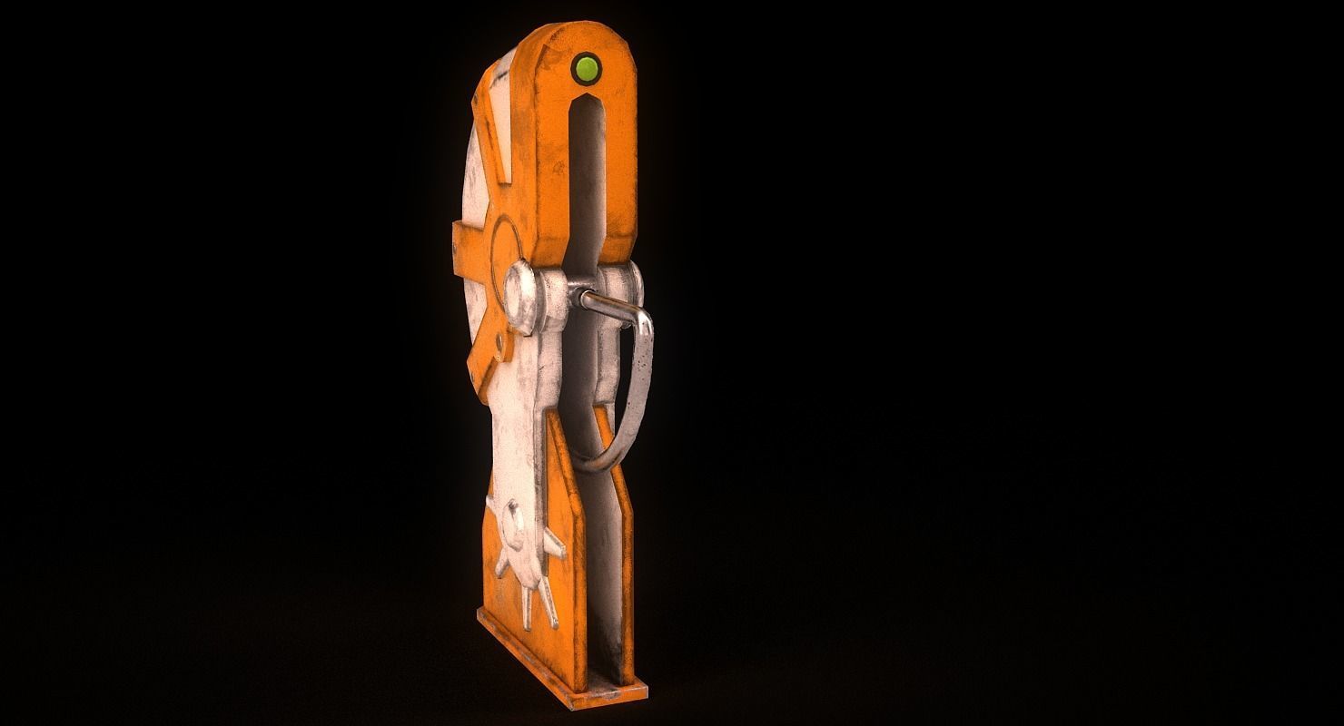Turnstile 3 orange and star wars helmet Low-poly 3D model_16