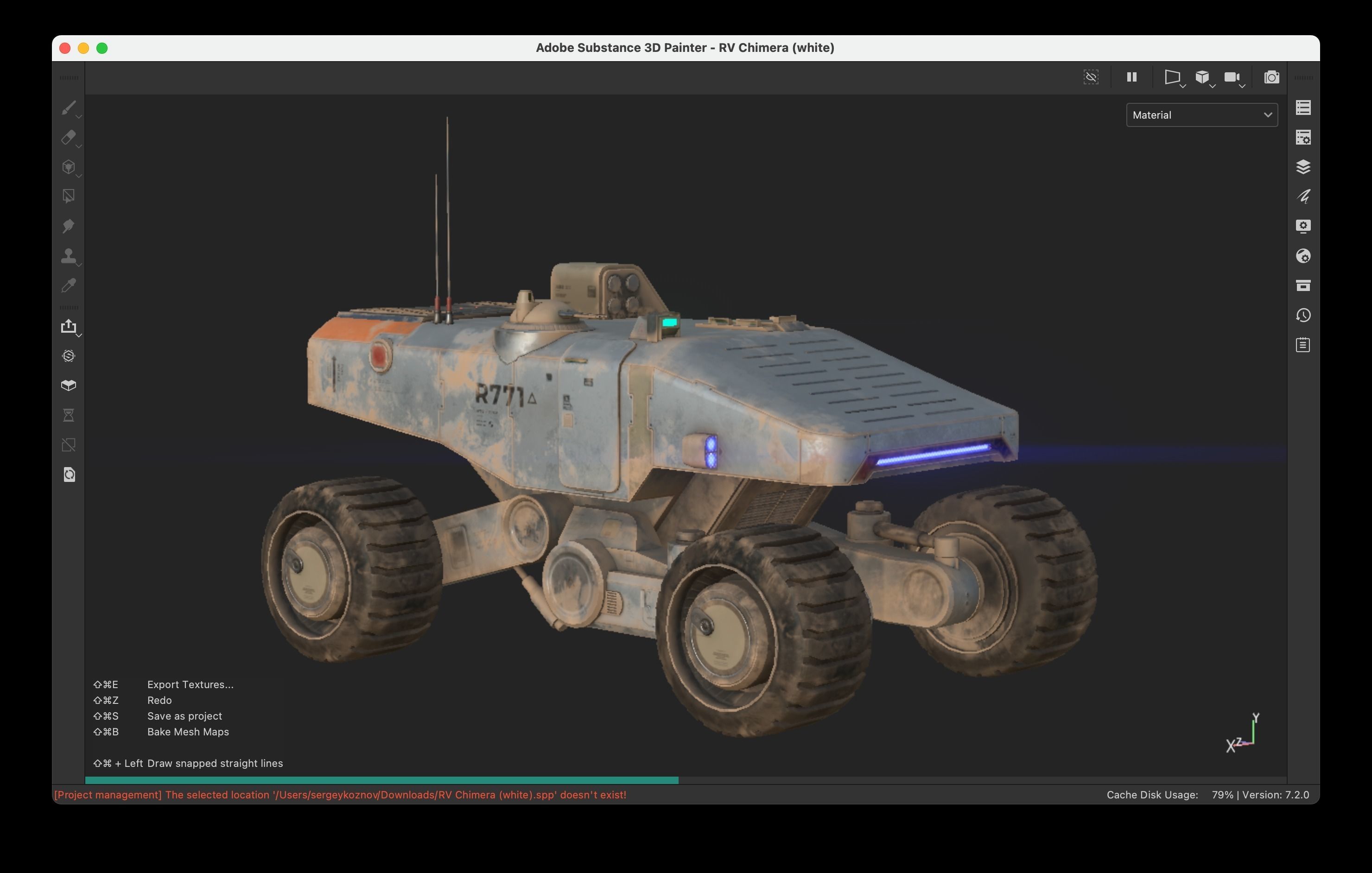 Martian Space Rover Mars Explorer Low-poly 3D model_17