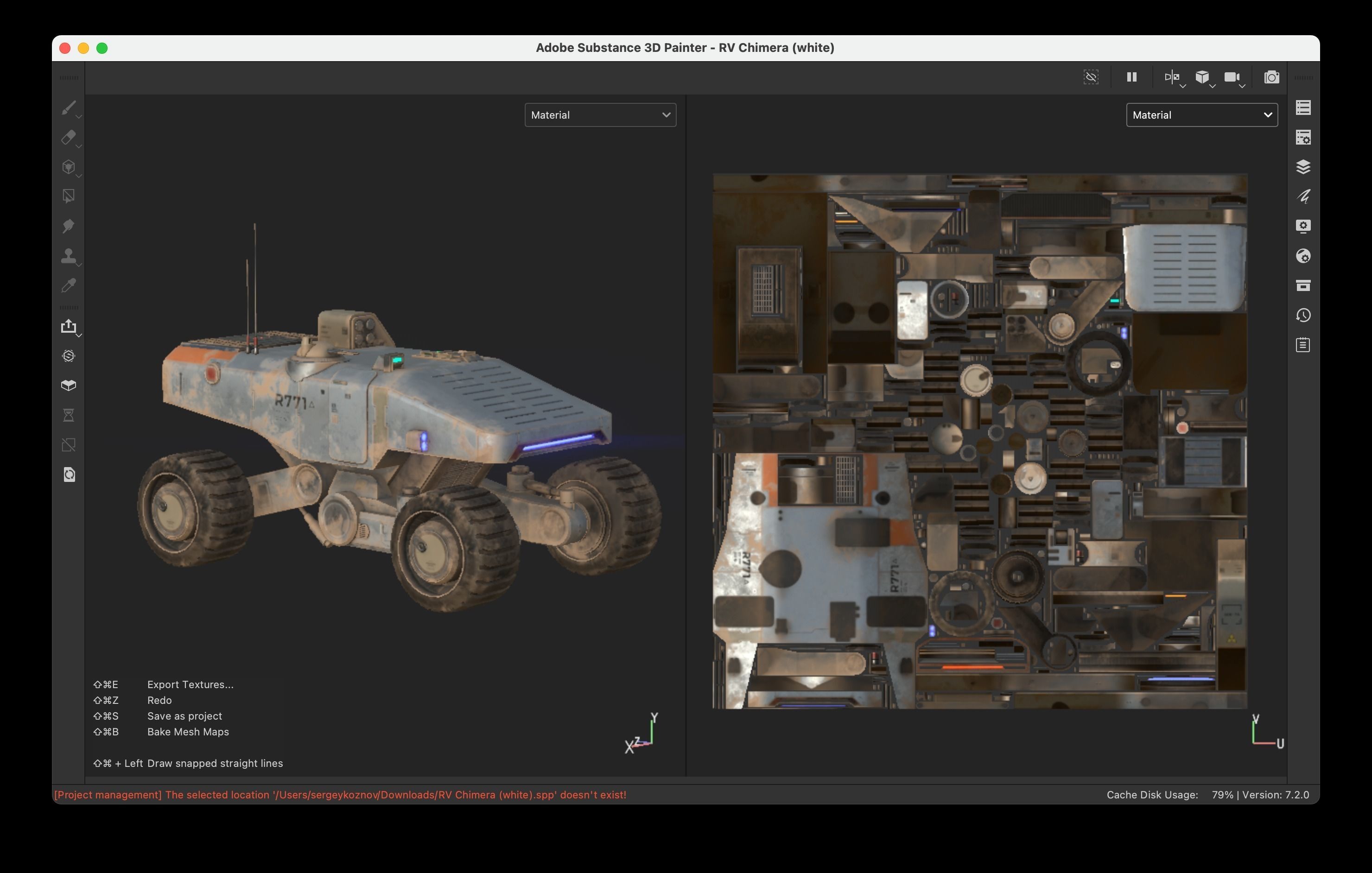 Martian Space Rover Mars Explorer Low-poly 3D model_22