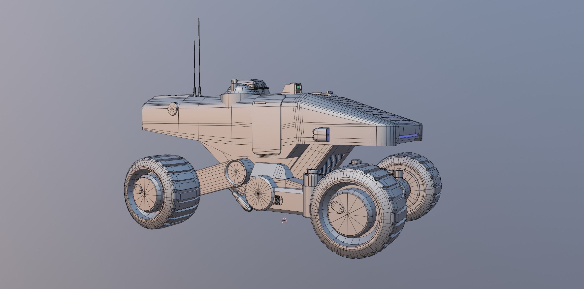 Martian Space Rover Mars Explorer Low-poly 3D model_18