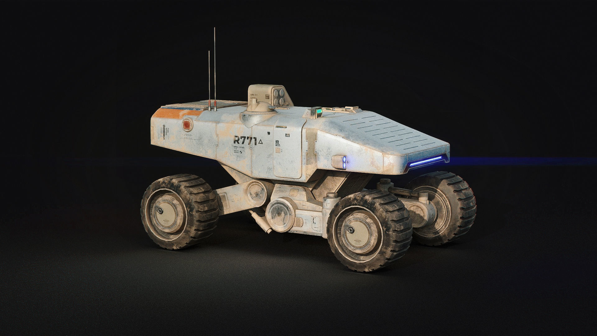 Martian Space Rover Mars Explorer Low-poly 3D model_2