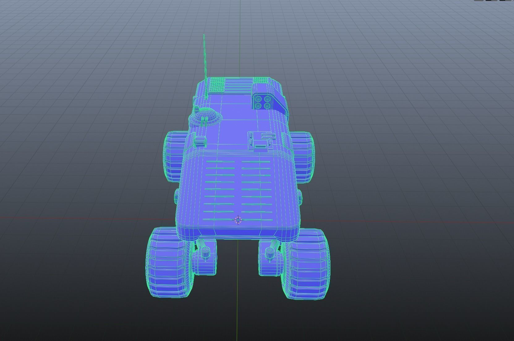 Martian Space Rover Mars Explorer Low-poly 3D model_5