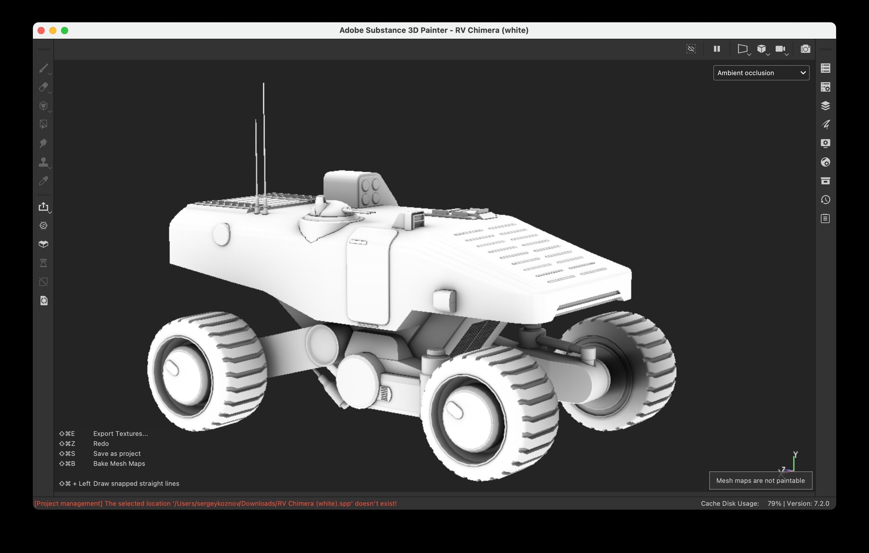 Martian Space Rover Mars Explorer Low-poly 3D model_7