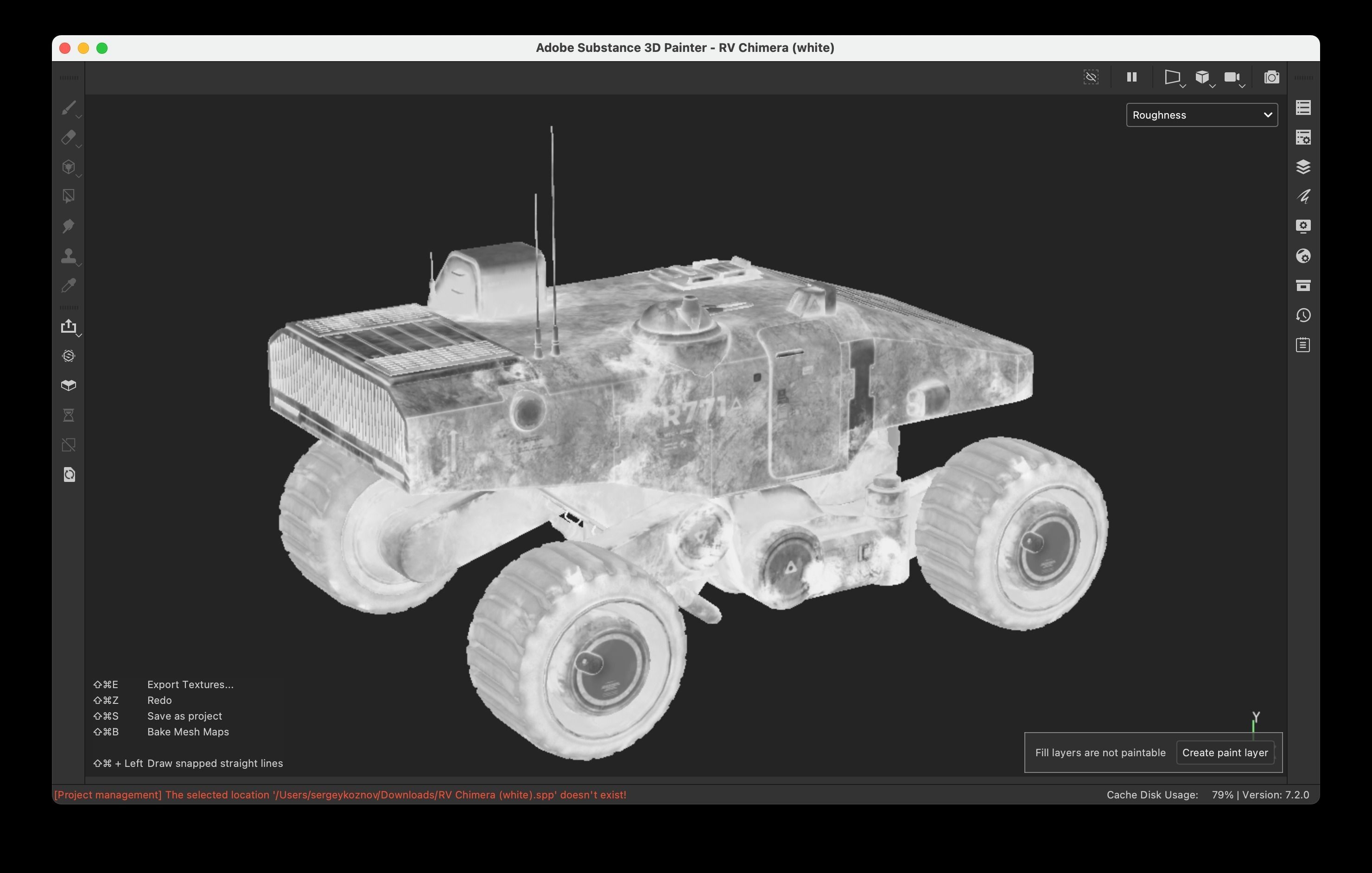 Martian Space Rover Mars Explorer Low-poly 3D model_13