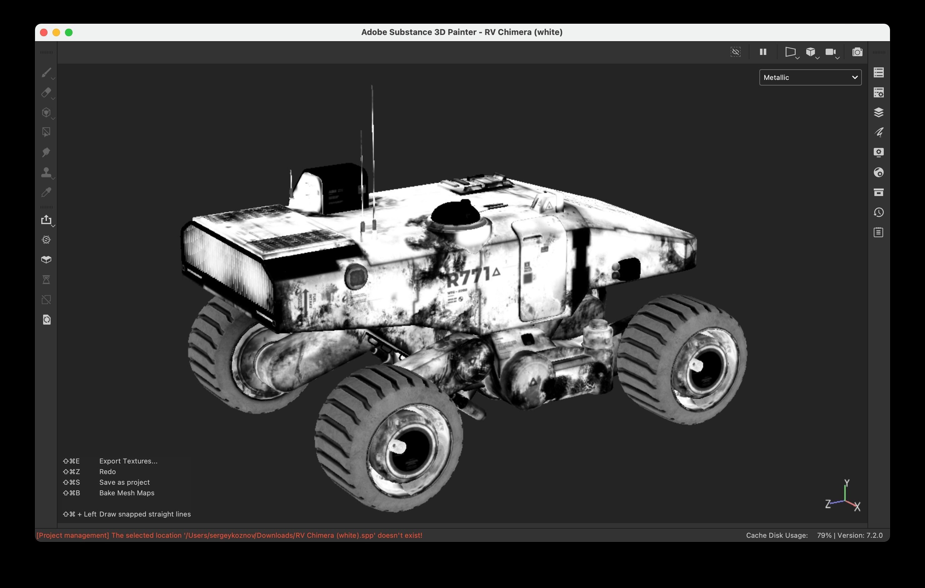 Martian Space Rover Mars Explorer Low-poly 3D model_10
