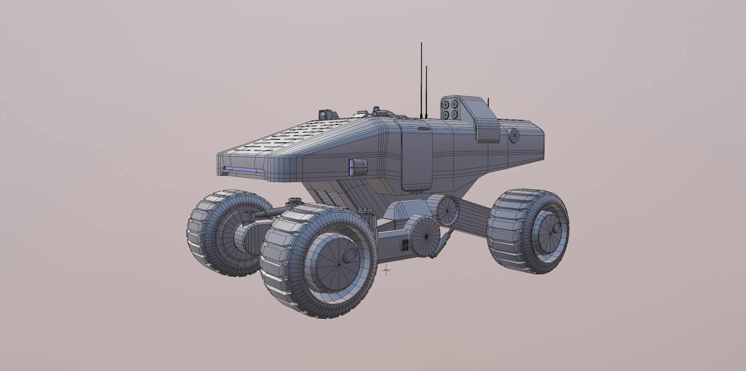 Martian Space Rover Mars Explorer Low-poly 3D model_16