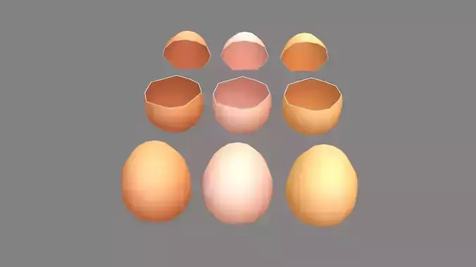 Cartoon eggs - broken egg shell