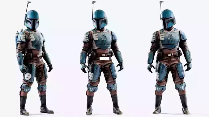 Mandalorian Guy - Boba Fett Low-poly 3D model