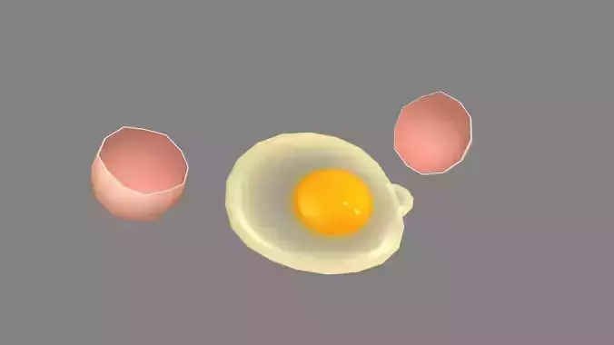 Cartoon egg liquid - egg yolk - broken egg - eggshell
