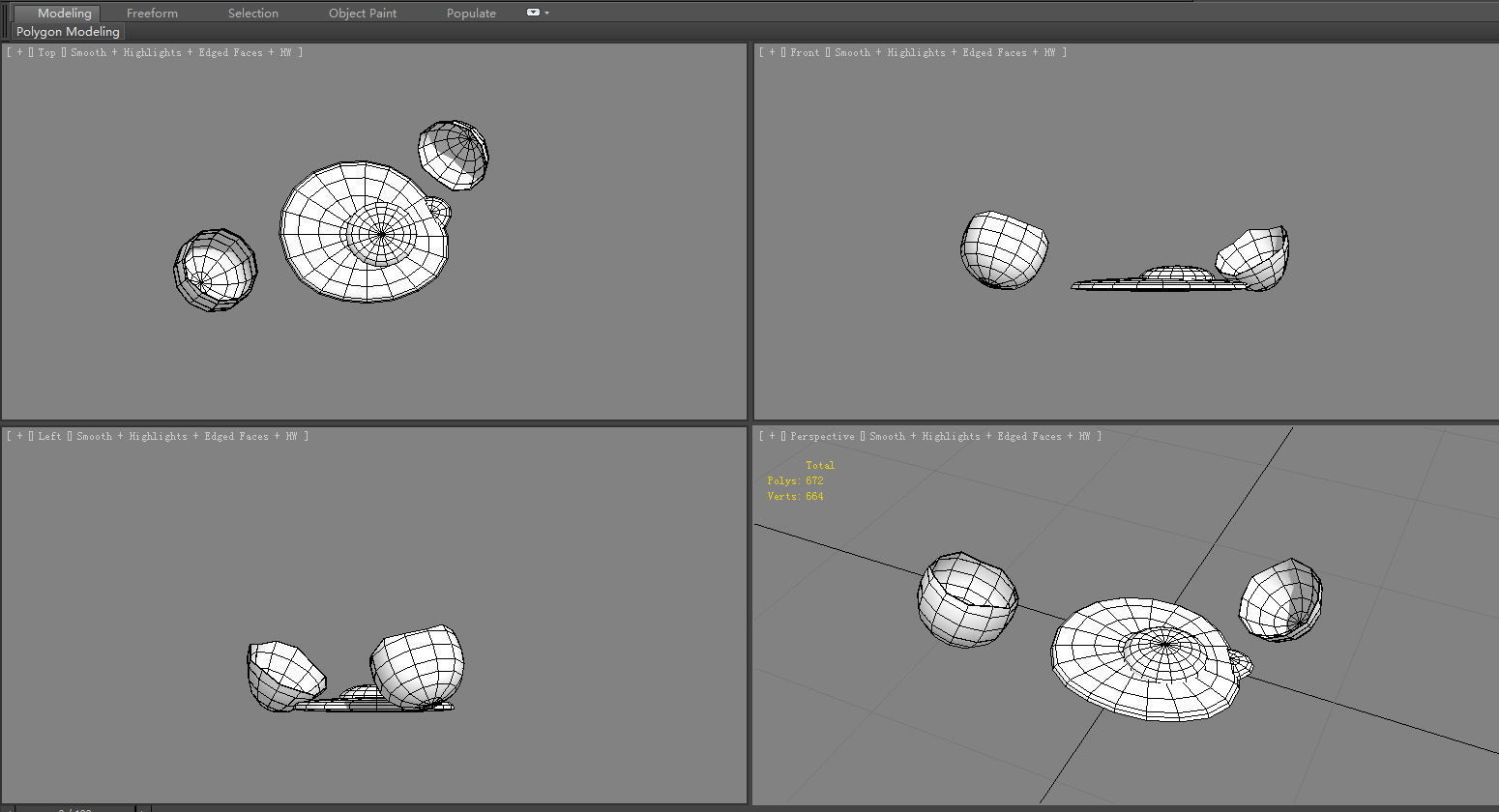 Cartoon egg liquid - egg yolk - broken egg - eggshell Low-poly 3D model_5