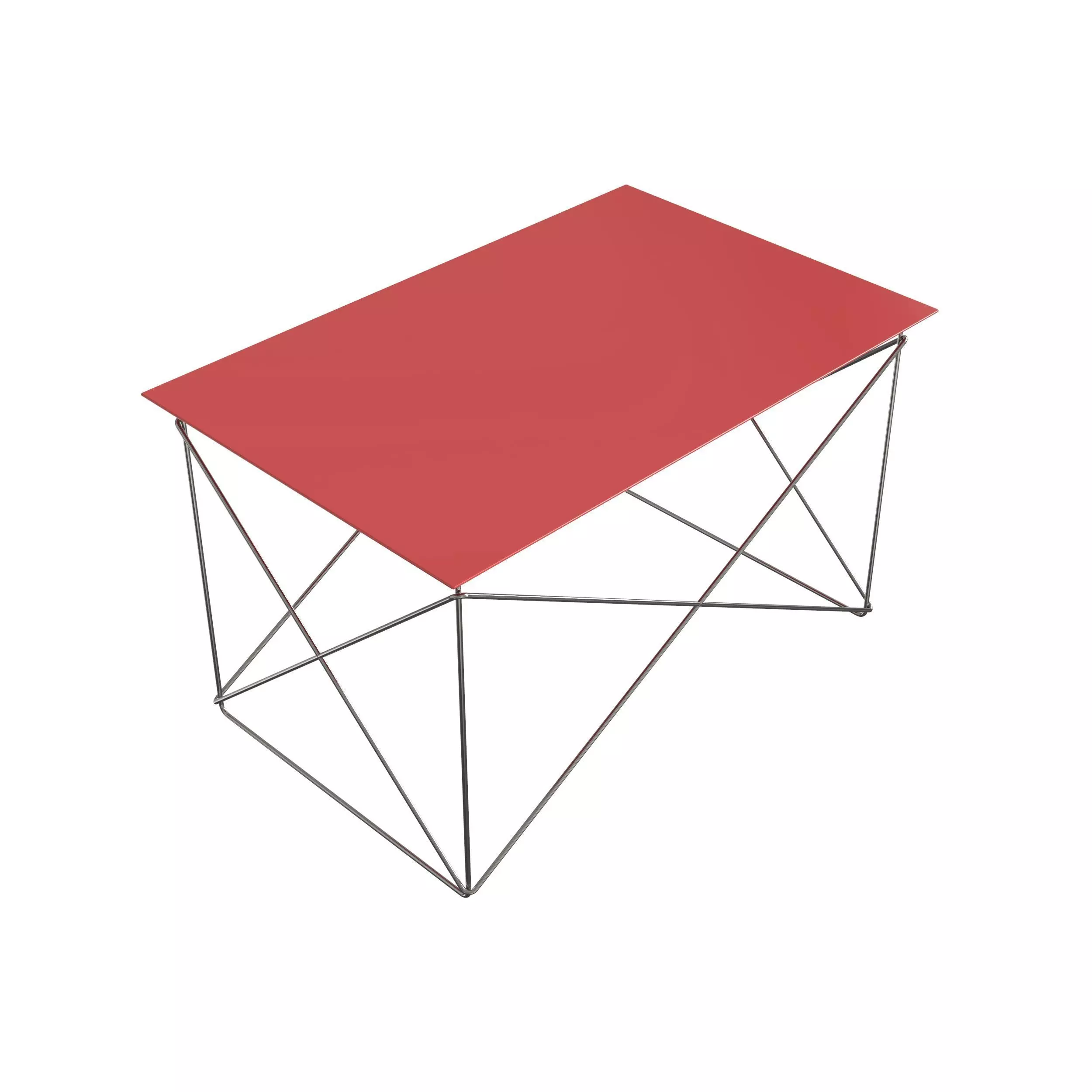 Metal Frame Table Low-poly 3D model