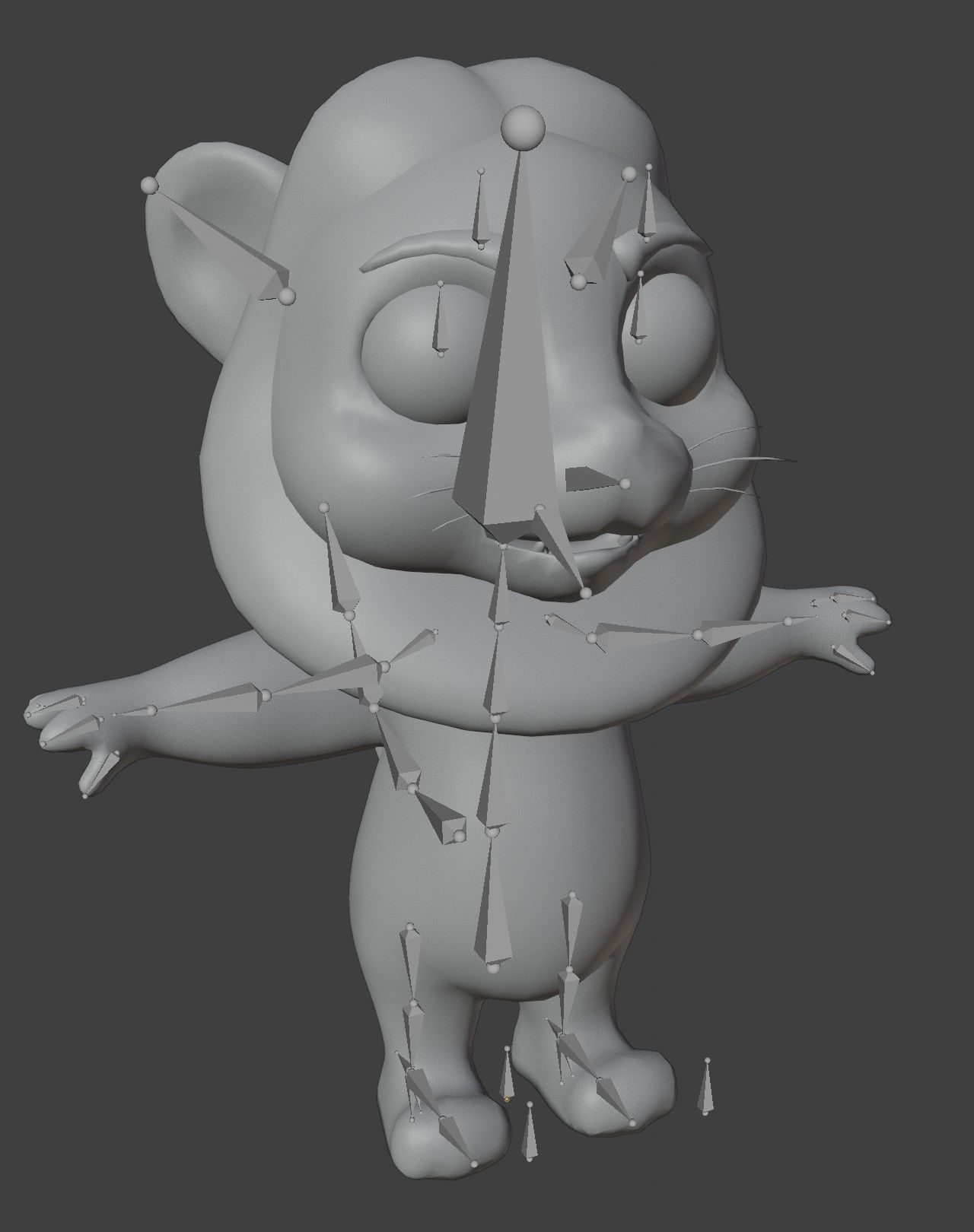 Cartoon White Lion Animated 3D Model Low-poly 3D model_3