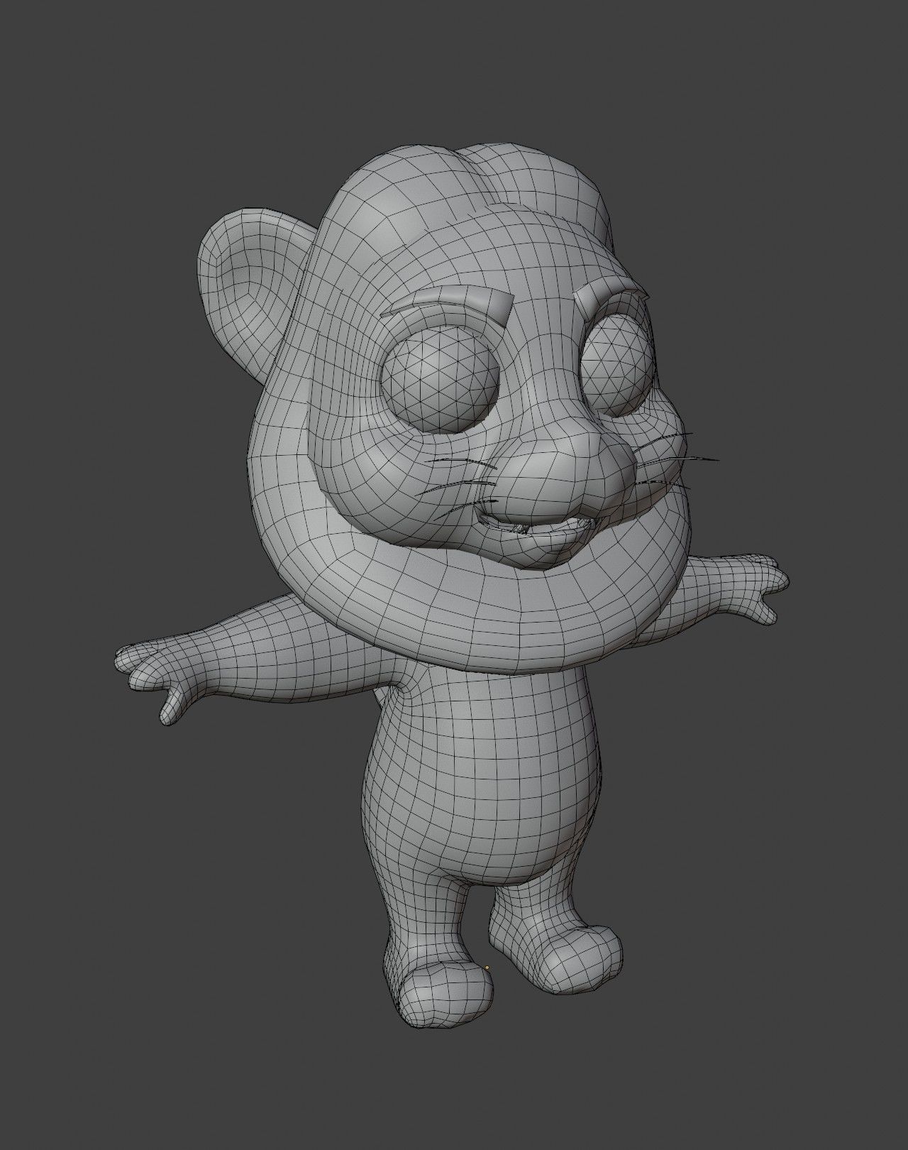 Cartoon White Lion Animated 3D Model Low-poly 3D model_2