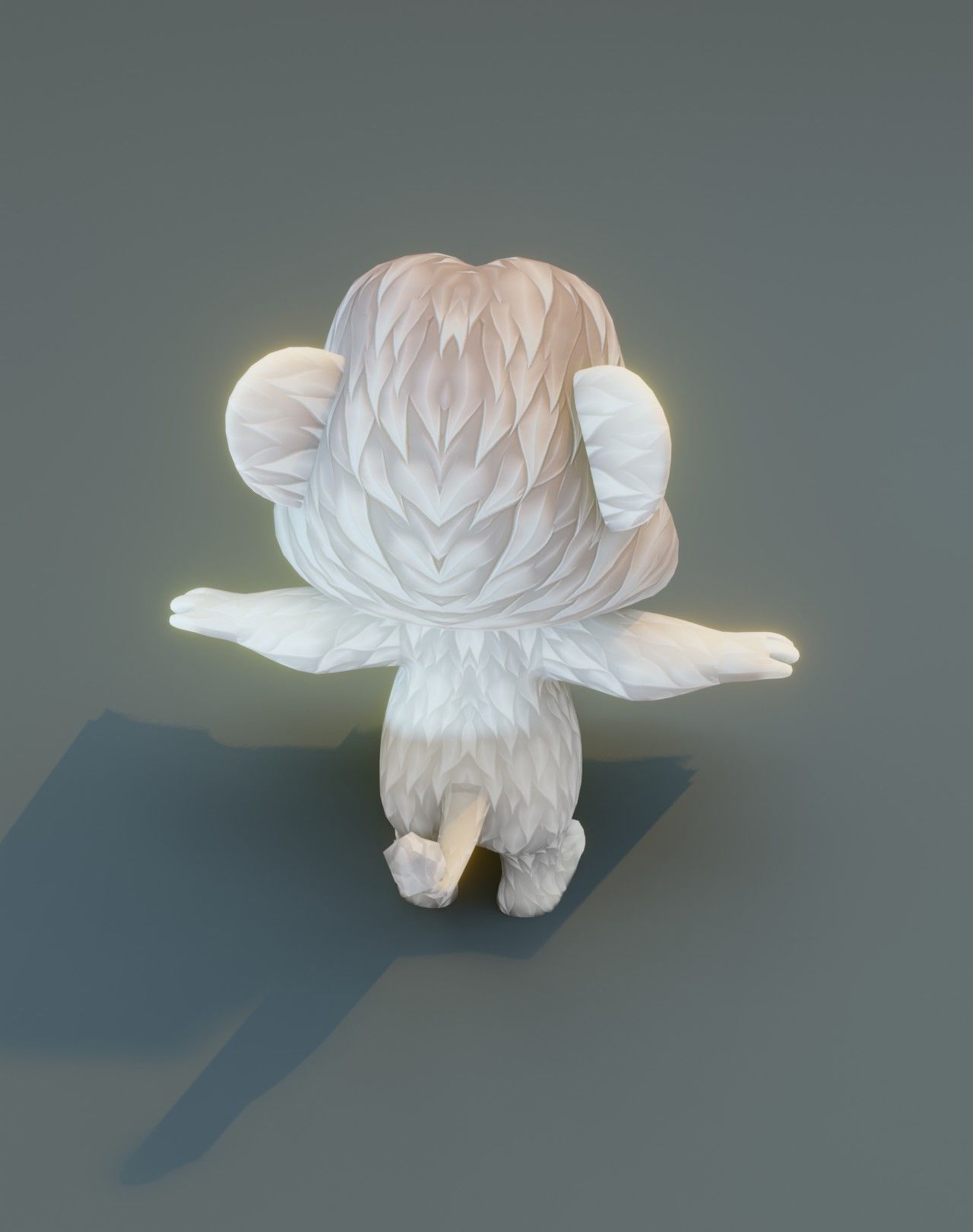 Cartoon White Lion Animated 3D Model Low-poly 3D model_21