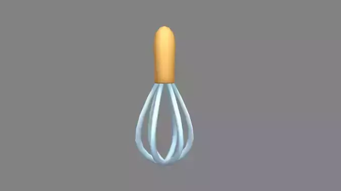 Cartoon egg beater Low-poly 3D model