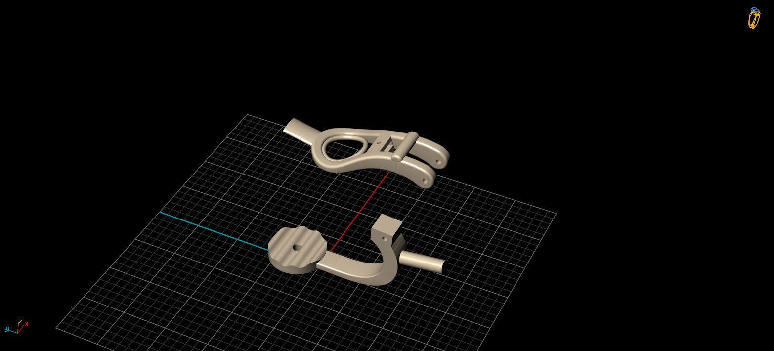 Lock for earrings 2 3D print model_9