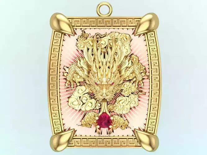 Dragon pendant - Mens pendants - N205