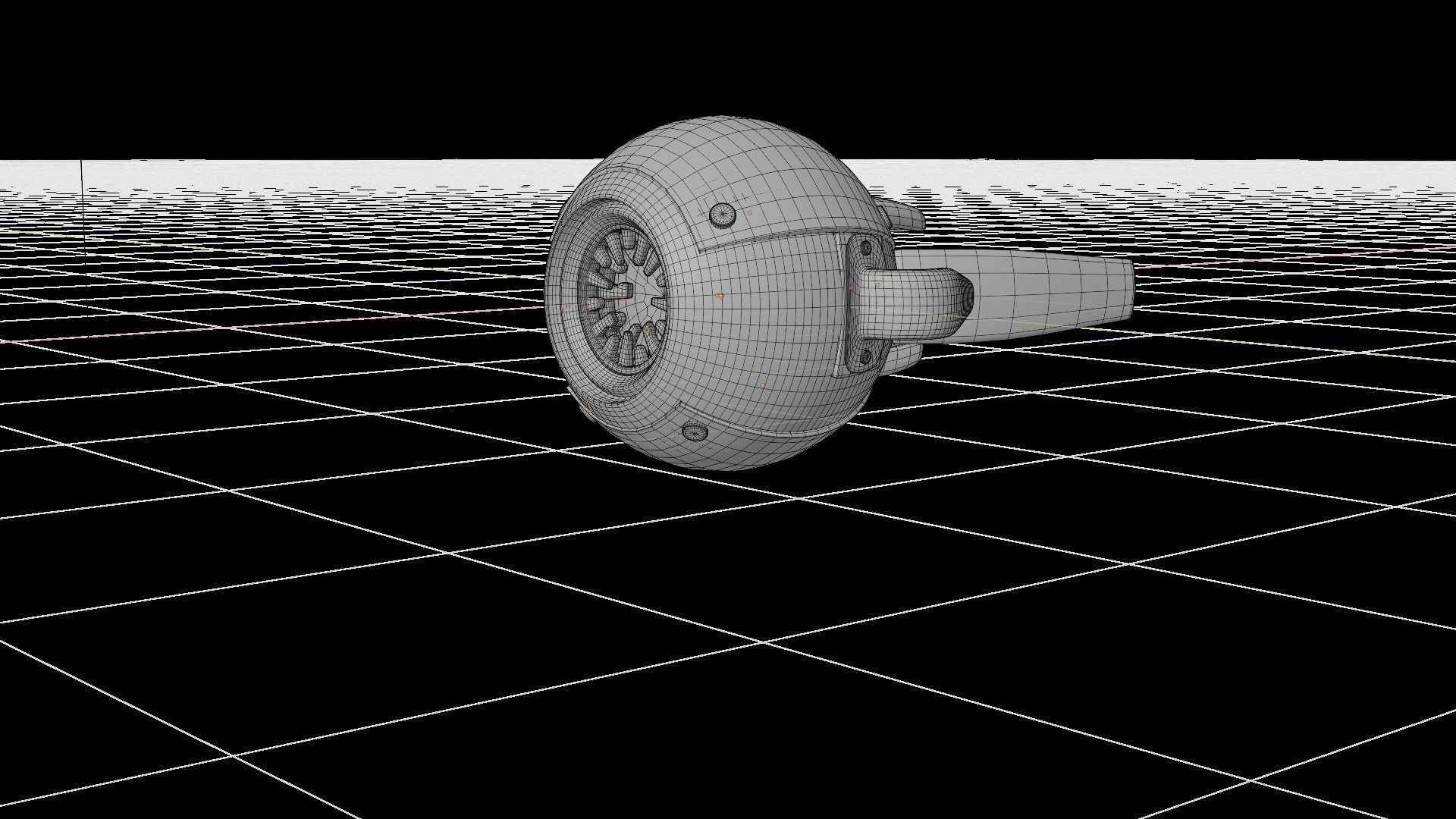 Sci fi fire drone 2 Low-poly 3D model_5