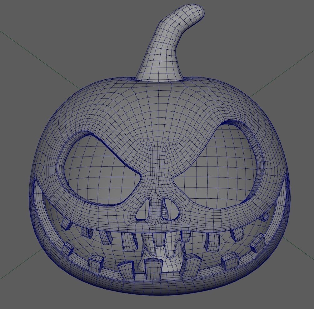 Halloween Pumpkin 3d model Low-Poly PBR Low-poly 3D model_6