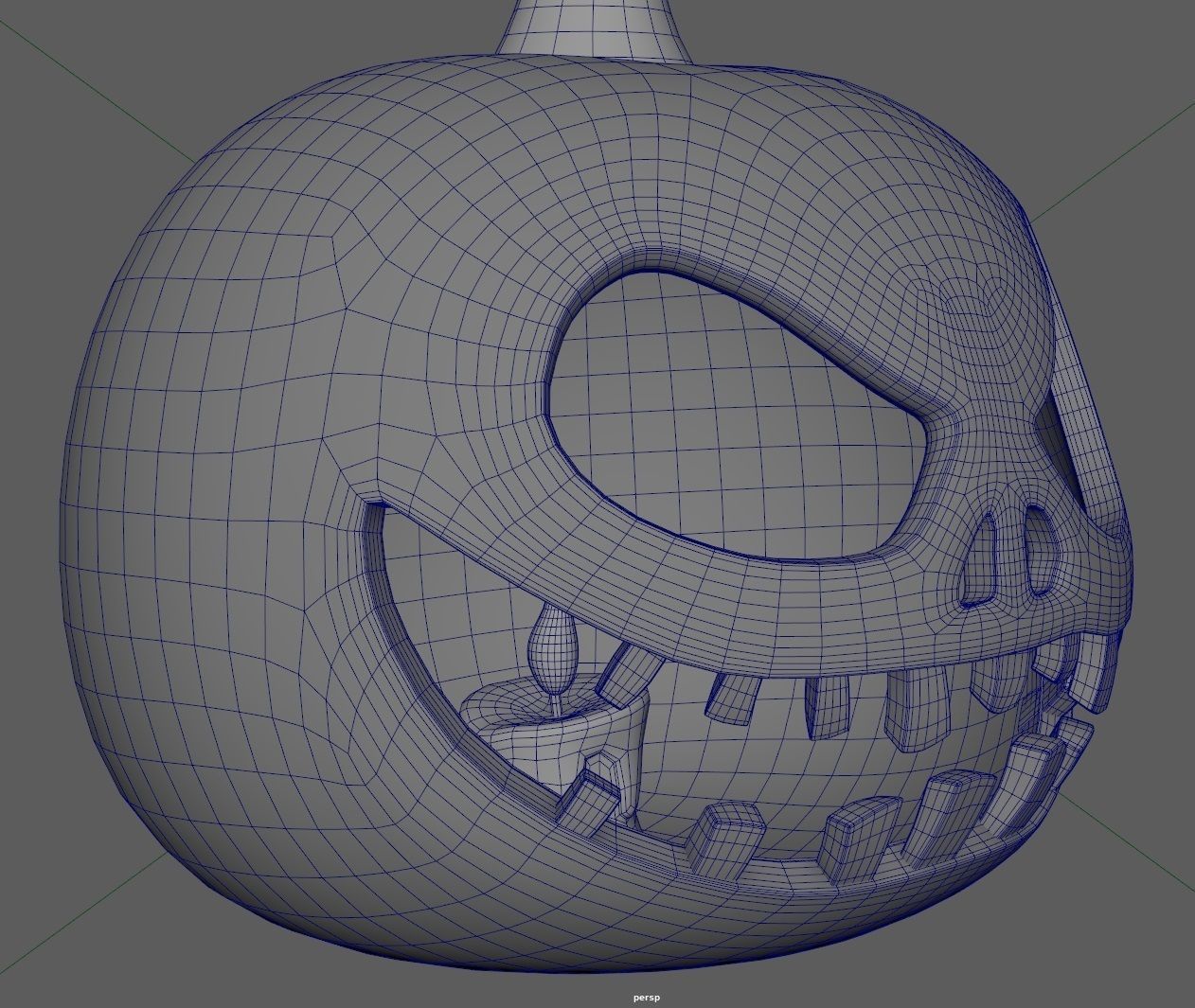 Halloween Pumpkin 3d model Low-Poly PBR Low-poly 3D model_5
