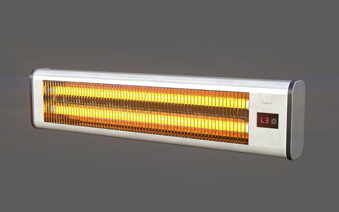 Infrared Wall Heater Low-poly 3D model