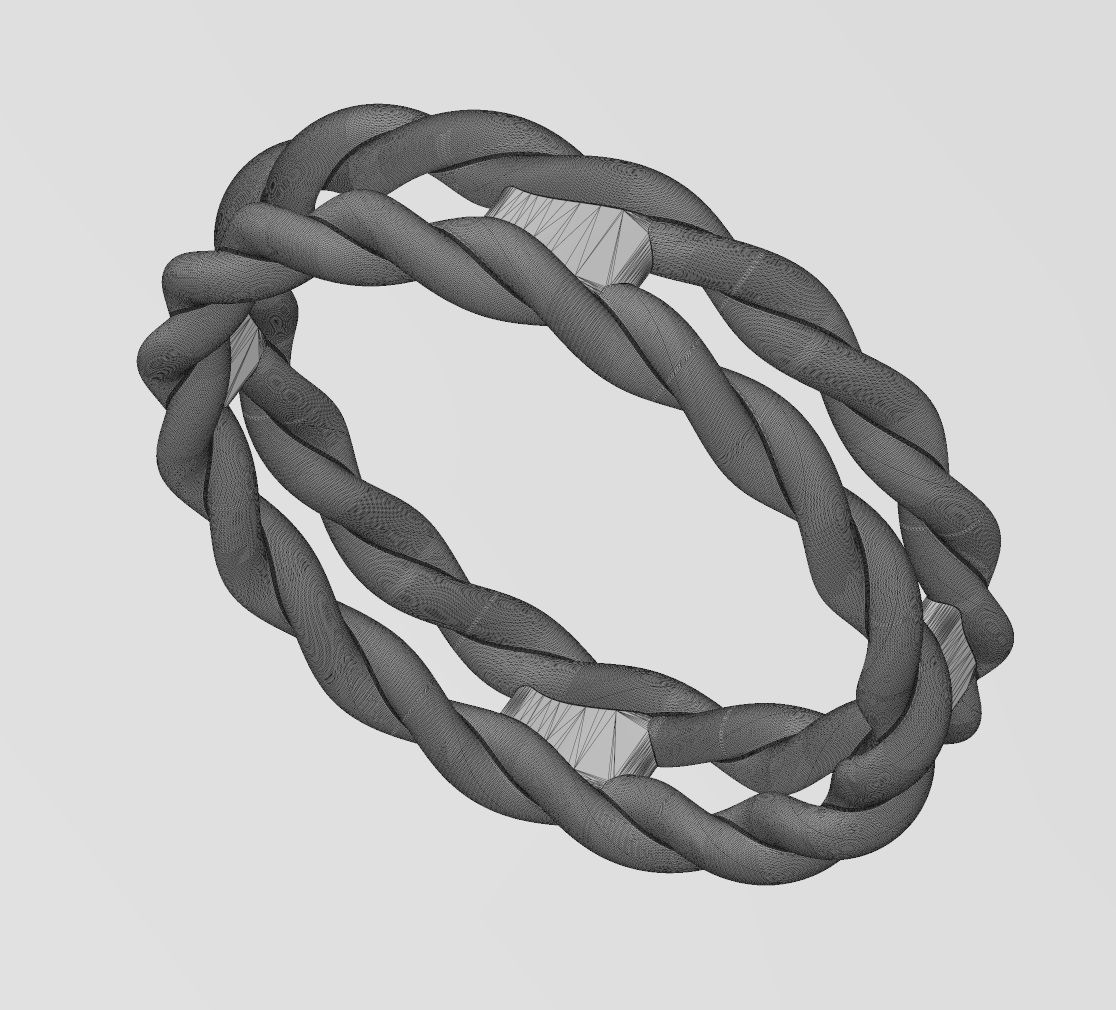 Double braided rope stacker band US sizes 5to9 3D print model_13