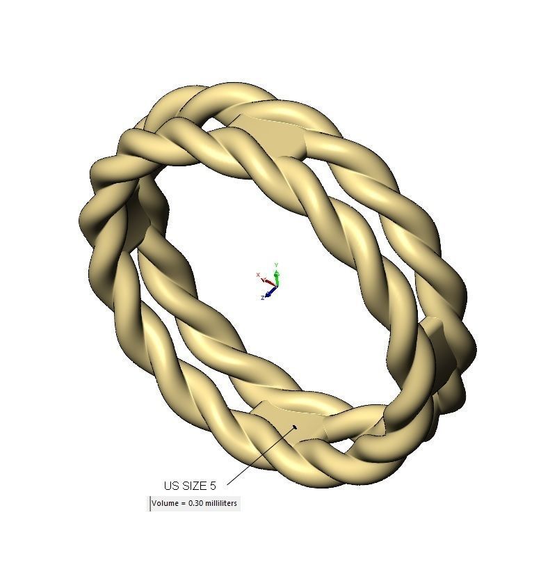 Double braided rope stacker band US sizes 5to9 3D print model_15