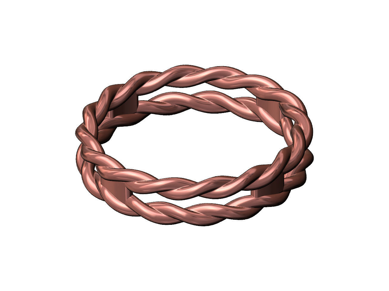 Double braided rope stacker band US sizes 5to9 3D print model_8