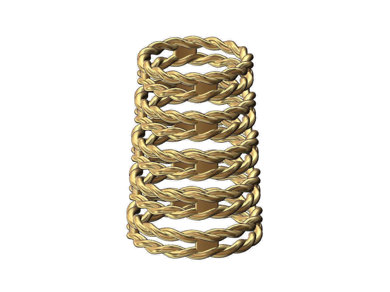 Double braided rope stacker band US sizes 5to9 3D print model_2