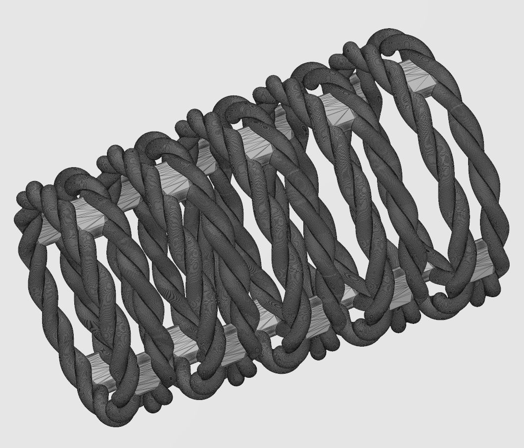 Double braided rope stacker band US sizes 5to9 3D print model_17
