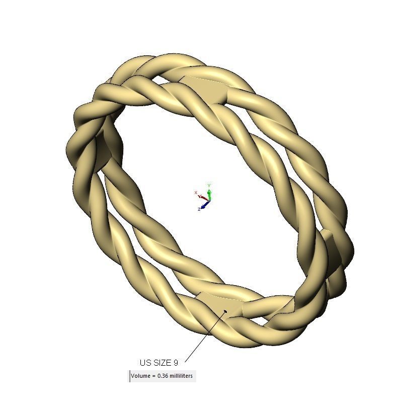 Double braided rope stacker band US sizes 5to9 3D print model_11