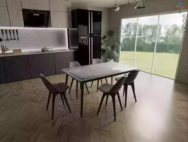 Dining table with chairs