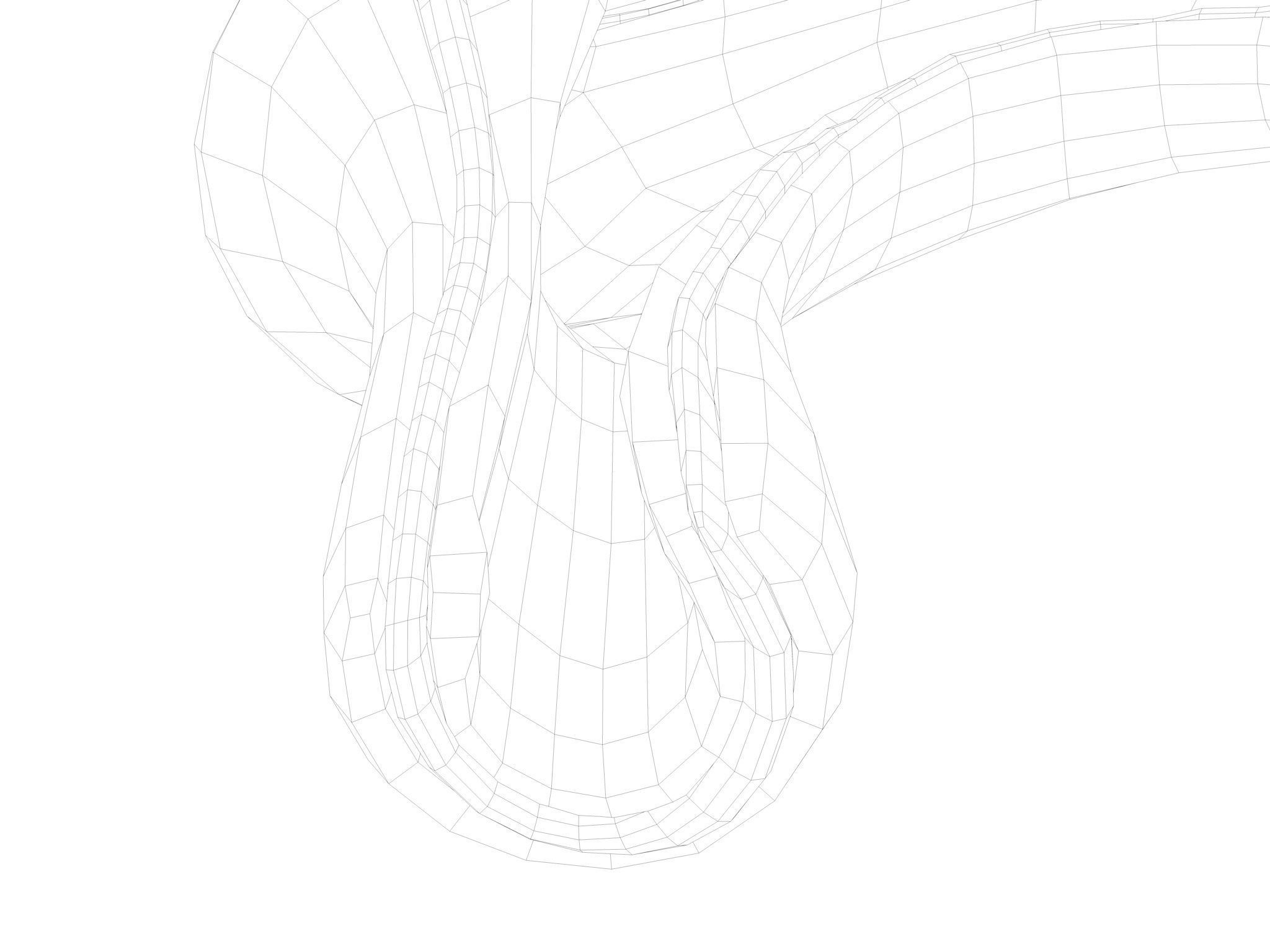 Human Stomach Low-poly 3D model_13